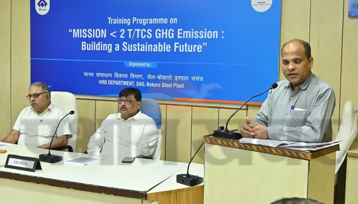 BSL के कर्मचारियों को दिये स्टील इंडस्ट्री में ग्रीन हाउस गैस के उत्सर्जन को कम करने के टिप्स