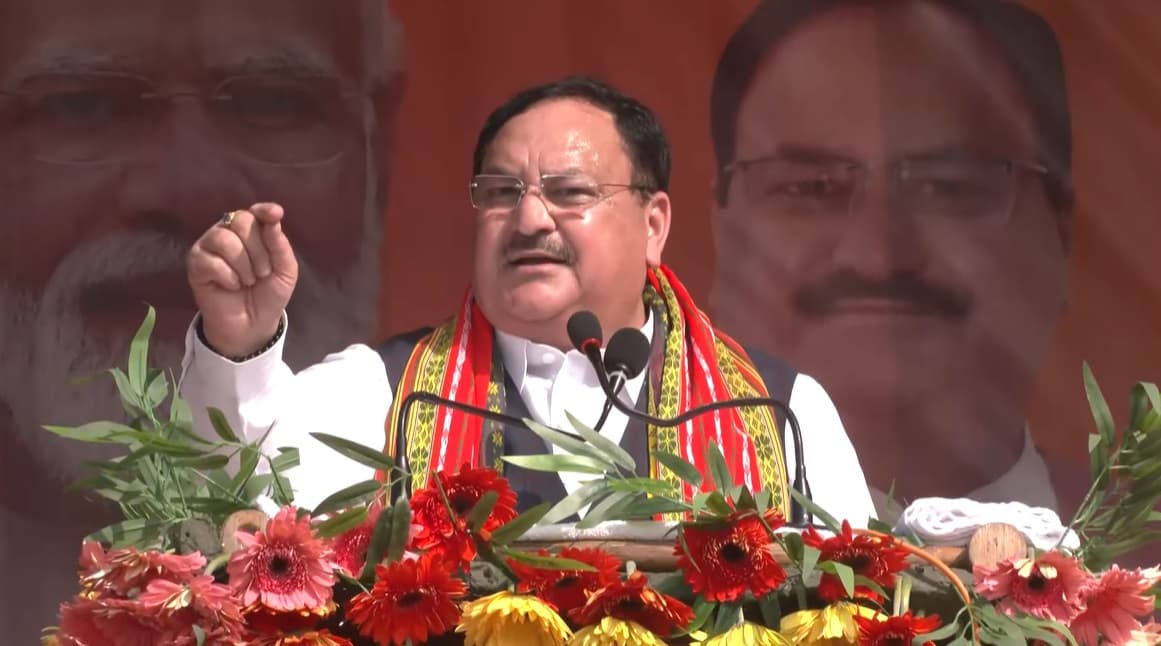 Tripura Election 2023 : डबल इंजन की सरकार ने त्रिपुरा की तकदीर और तस्वीर बदली, बोले जेपी नड्डा