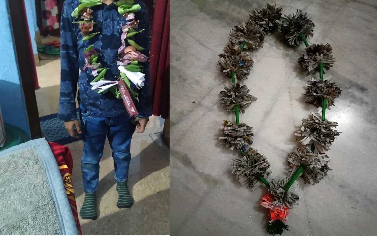 पटना की सड़कों पर जहां-तहां फेंका कूड़ा, तो आज से ढोल-मंजीरे के साथ मिलेगी कचरे की माला