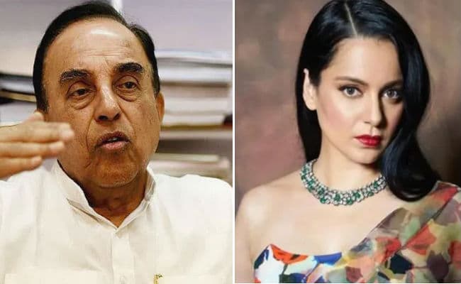 सुब्रमण्‍यम स्‍वामी बोले - कंगना के ऑफिस से किया गया है संपर्क, मुंबई पुलिस के साथ बैठक...