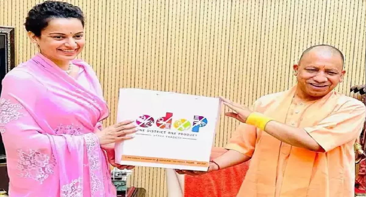 कंगना रनौत ने CM योगी आदित्यनाथ से की मुलाकात, तसवीरें शेयर कर कही ये बात, फैंस बोले- एक शेरनी और एक शेर