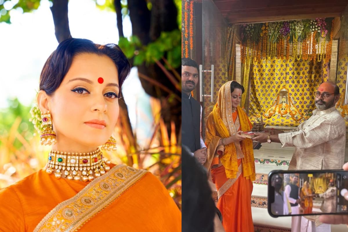 Deepawali से पहले अयोध्या के राम मंदिर पहुंचीं बॉलीवुड एक्ट्रेस कंगना रनौत, भगवा साड़ी में रामभक्त आयीं नजर