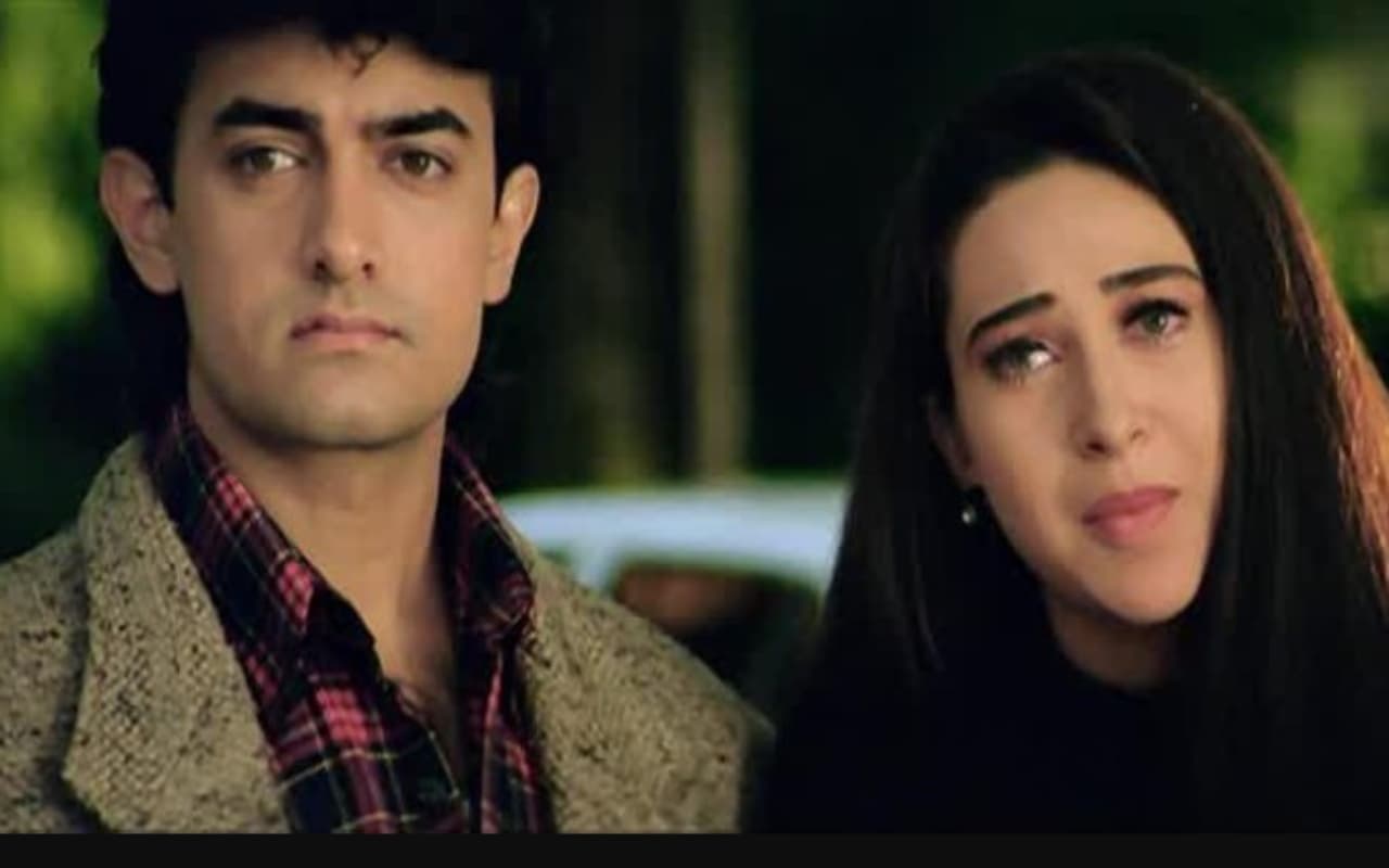 आमिर खान और करिश्मा कपूर को इस सीन को फिल्माने में छूट गये थे पसीने, 47 टेक में मिला परफेक्ट शॉट