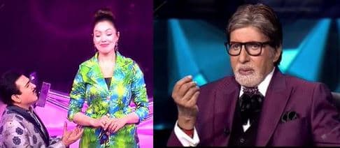 KBC 13 के मंच पर ही बबीता जी ख्यालों में खो गए जेठालाल, अमिताभ बच्चन ने फिर कह दी ये बात, VIDEO