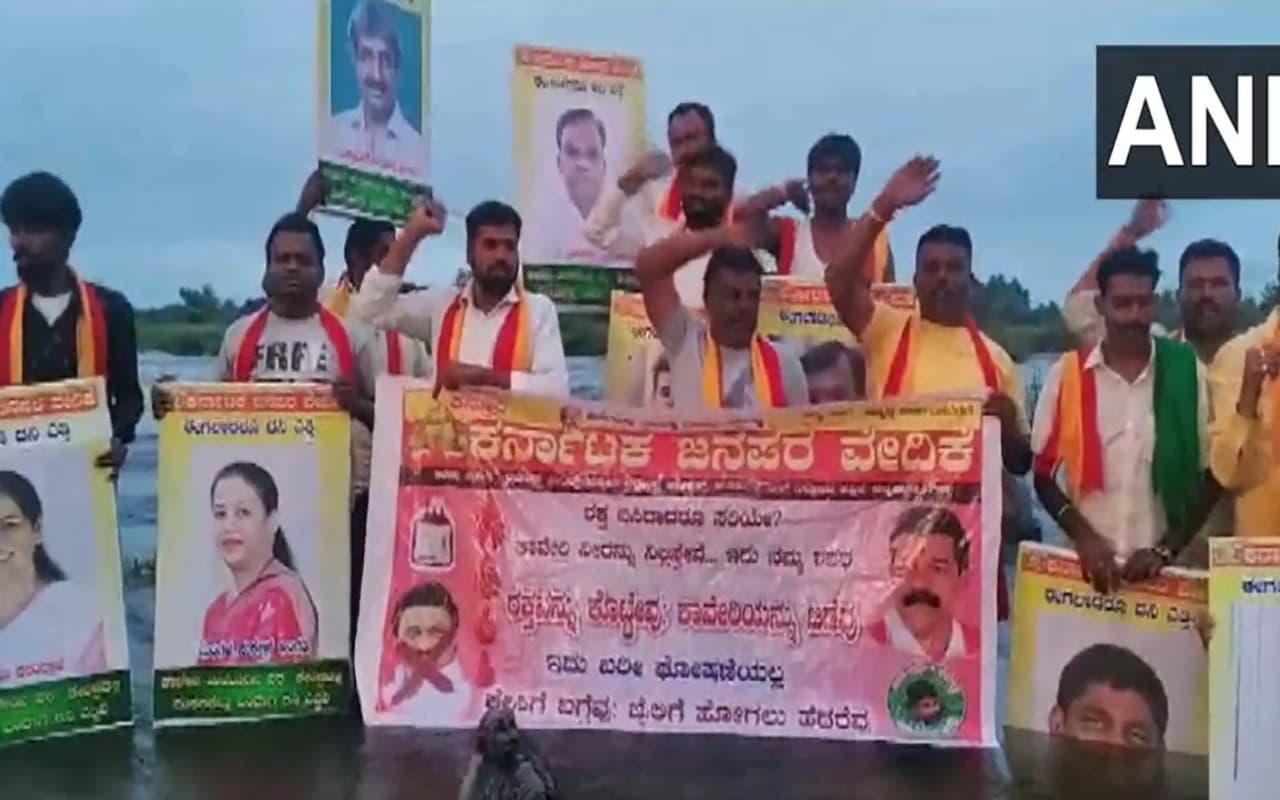 44 उड़ानें रद्द, जल में खड़े होकर विरोध, कावेरी जल विवाद को लेकर कर्नाटक बंद में जारी है प्रदर्शन
