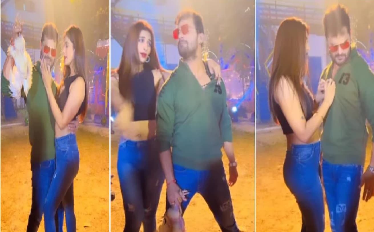 खेसारी लाल यादव हाथ में मुर्गी लिए पूनम दुबे के साथ कर रहे रोमांस, यूजर्स ने दिए मजेदार रिएक्शन