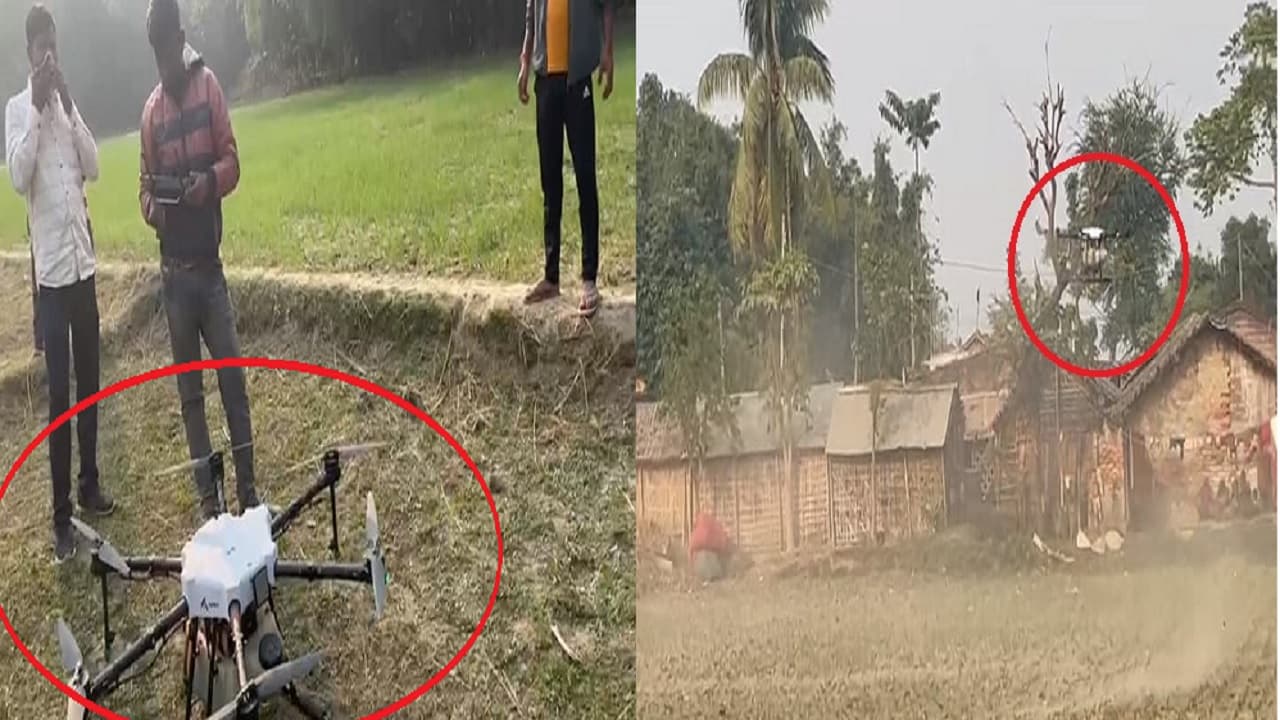 बिहार के कोसी इलाके में ड्रोन से खेतों में दवा का स्प्रे, किसानों की टेंशन दूर करेगी ये नयी तकनीक, जानें