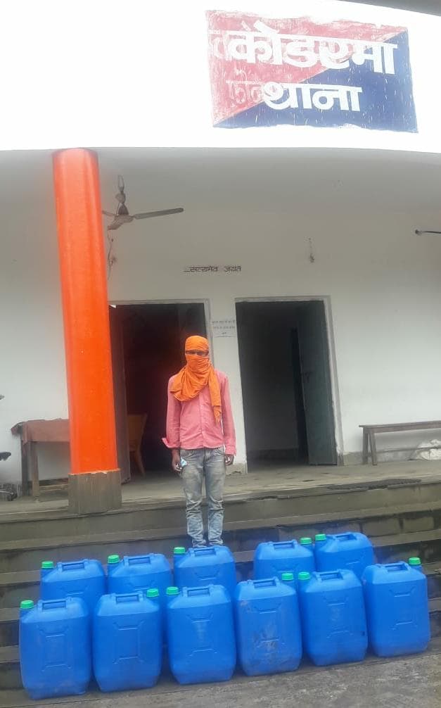 अवैध रूप से स्प्रिट लेकर जा रहा था बिहार, पुलिस ने चालक को किया गिरफ्तार