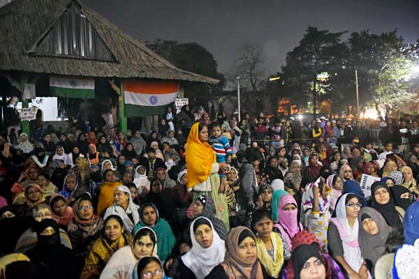 पार्क सर्कस मे चल रहे सीएए विरोधी धरने में प्रदर्शनकारियों की तादाद कम की गयी