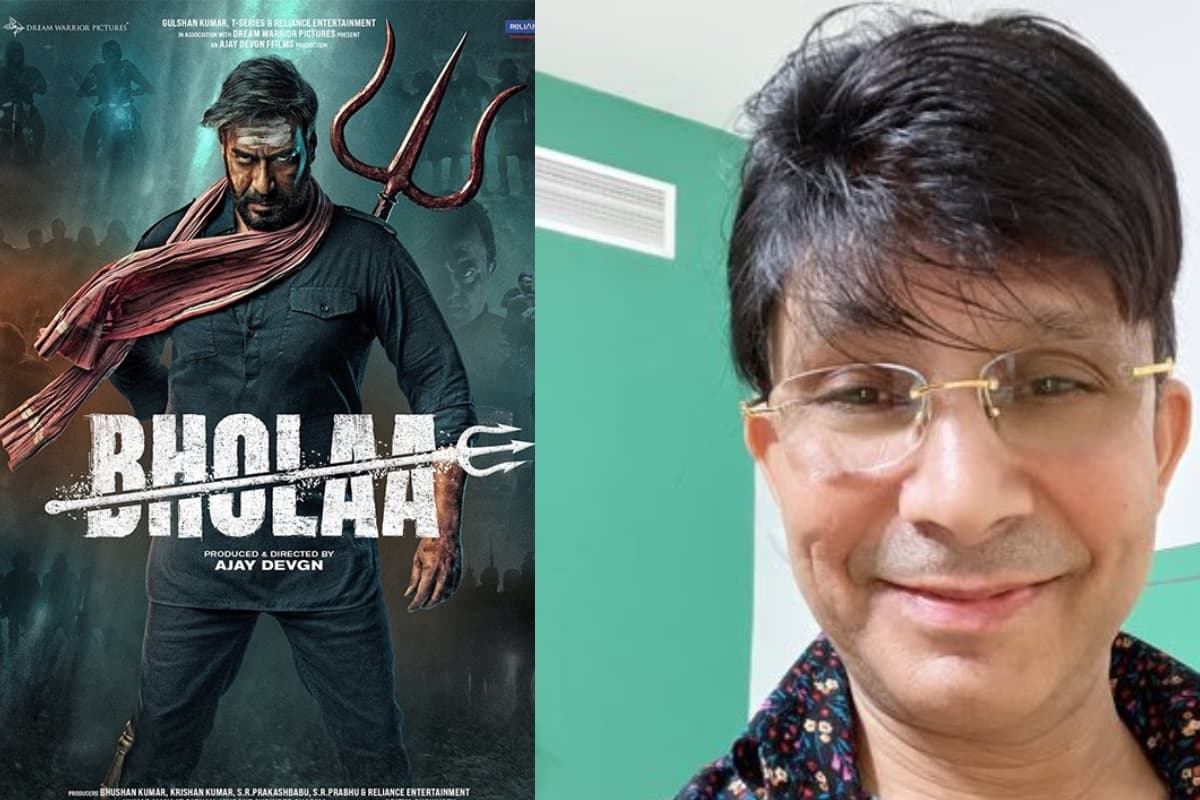 Bholaa में 'गब्बर सिंह' लगते हैं अभिषेक बच्चन, एक हाथ से लेंगे बदला, KRK ने अजय देवगन की फिल्म का उड़ाया मजाक