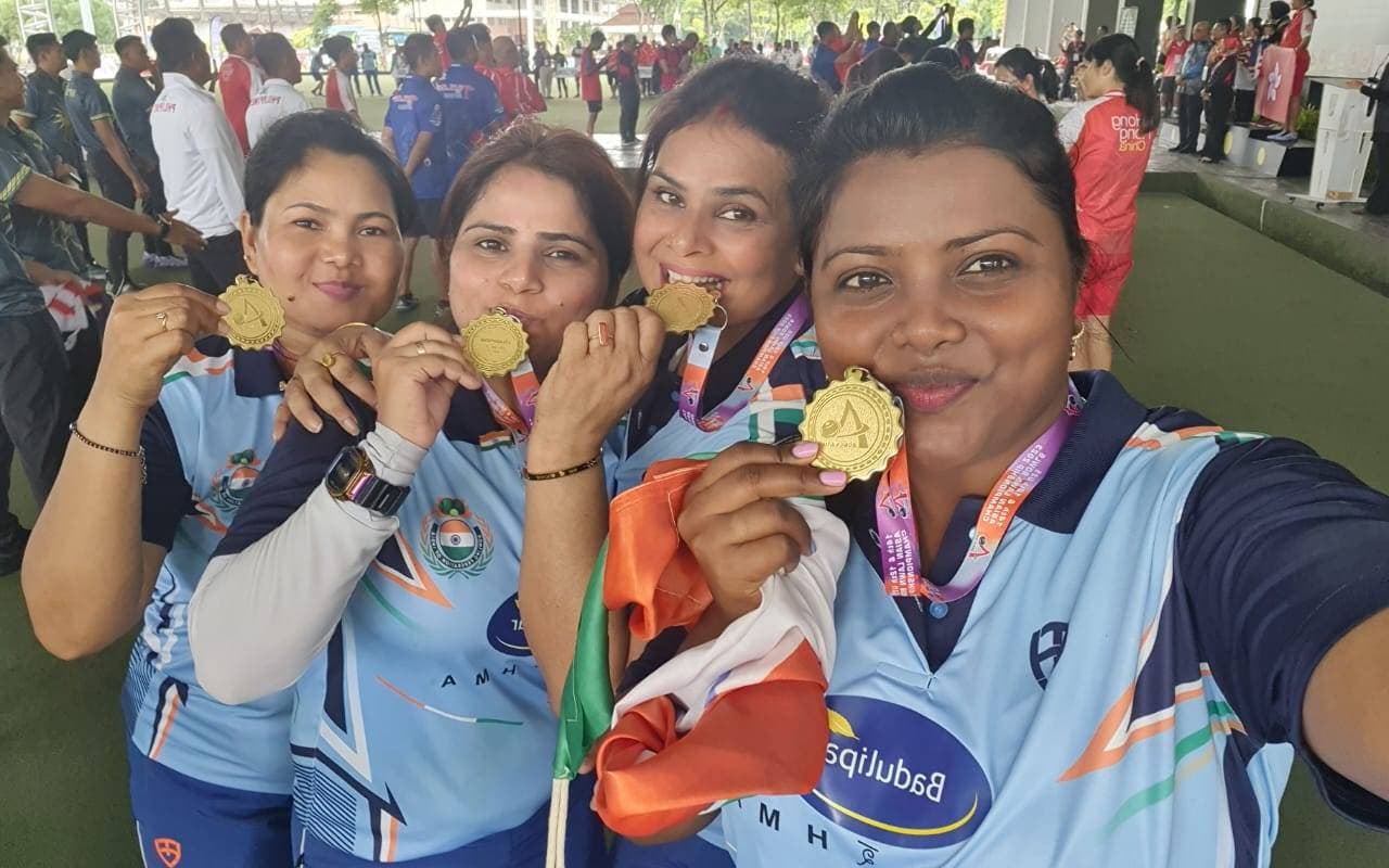 झारखंड की लवली चौबे और रूपा रानी तिर्की के शानदार प्रदर्शन से भारत ने एशियन लॉन बॉल चैंपियनशिप में जीता गोल्ड