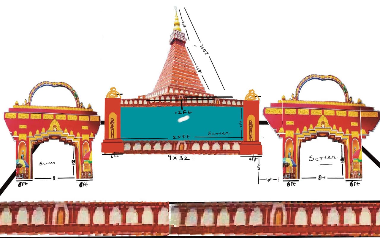 इटखोरी महोत्सव : मां भद्रकाली मंदिर के थीम पर बन रहा मुख्य मंच, सुरक्षा व्यवस्था भी होगी चाक-चौबंद