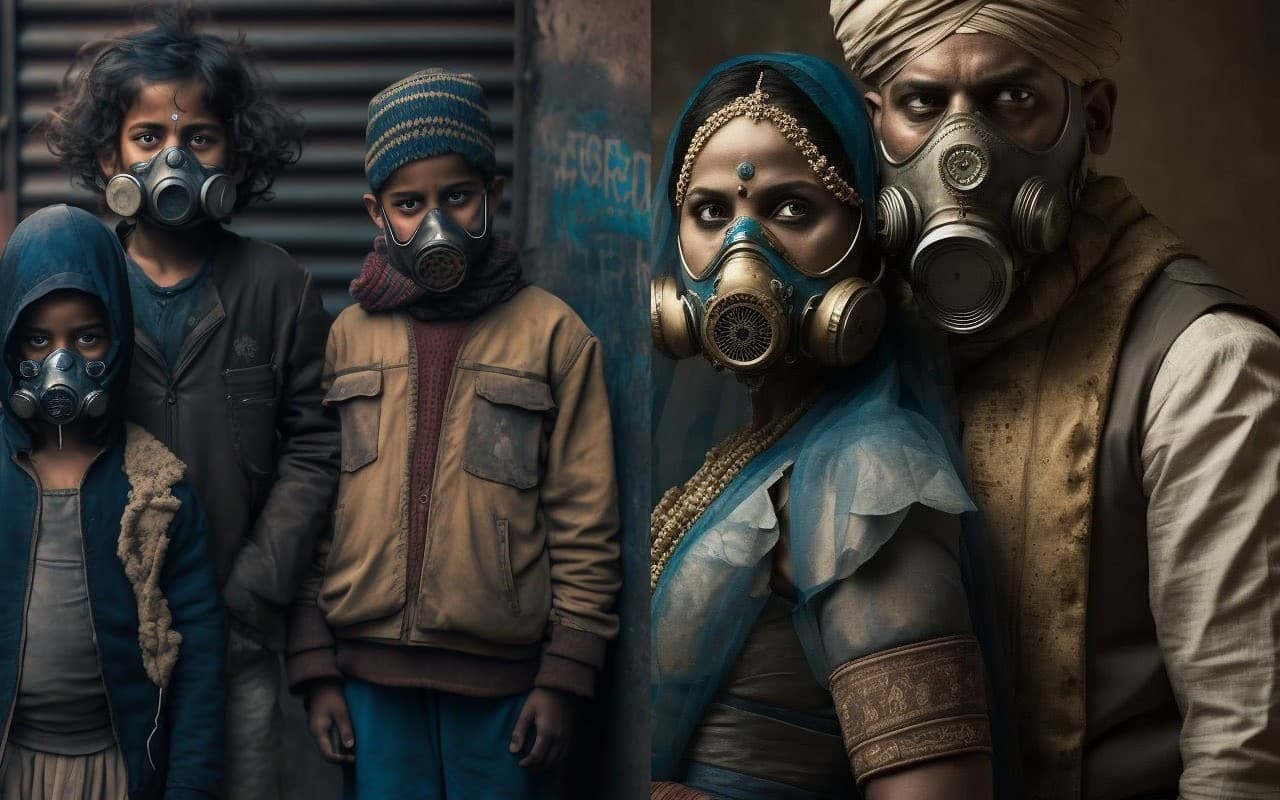 भविष्य में नई दिल्ली और प्रदूषण के साथ इसकी लड़ाई, आर्टिस्ट माधव कोहली ने तस्वीरों के जरिए कुछ यूं दिखाई