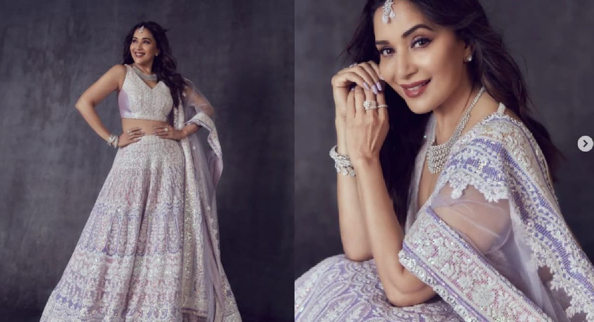 Durga Puja 2021 : Madhuri Dixit का फेस्टिव लुक कैरी करें, तरीफ किए बिना नहीं रह पाएंगे देखने वाले