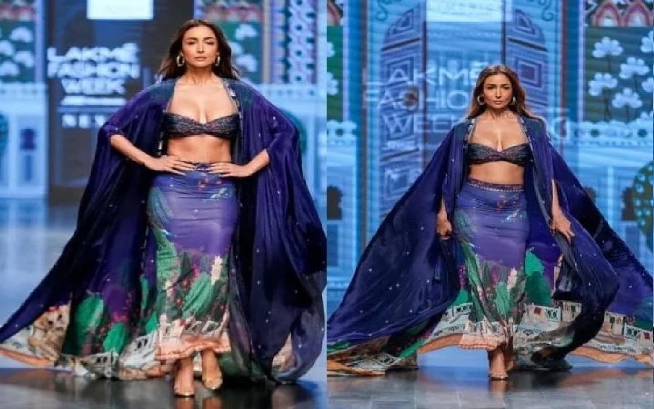 Lakme Fashion Week में मलाइका अरोड़ा ने बिखेरा हुस्न का जलवा, डीप नेक ड्रेस में दिखी बेहद हसीन