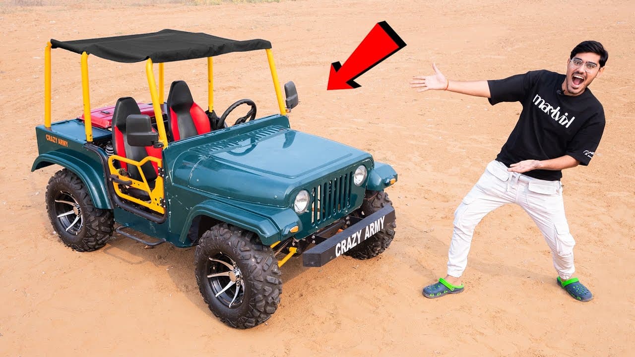YouTube पर धूम मचा रही है 3 लाख रुपये की Mini Thar, Crazy XYZ ने फिर किया कमाल!