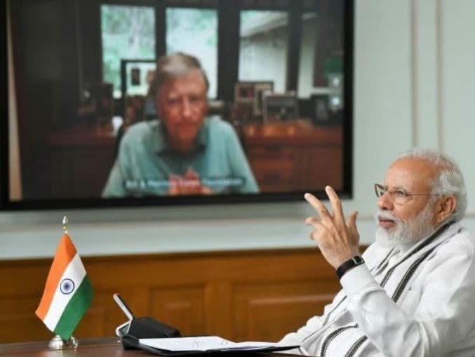 पीएम मोदी ने बिल गेट्स से की वीडियो कॉन्फ्रेंसिंग के जरिए बात, कोरोना संकट पर हुई लंबी चर्चा