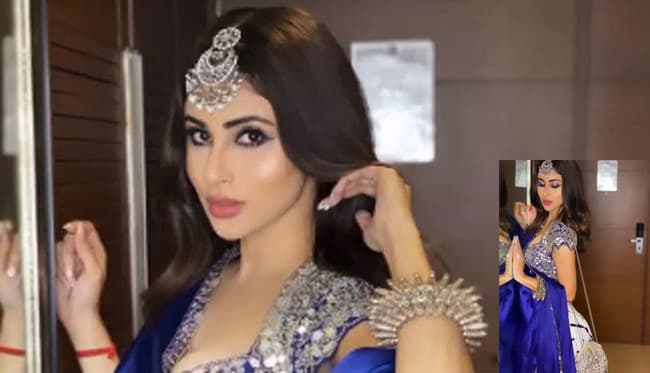 मौनी रॉय की ब्लू लहंगा में चुरा रहीं हैं फैंस का दिल, Viral Video में एक्ट्रेस ने कहा ये दिल ना होता ...