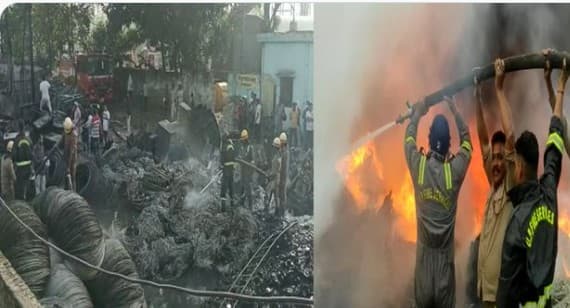 यूपी के मुजफ्फरनगर में विद्युत भंडार केंद्र में लगी भीषण आग, करोड़ों का सामान जलकर राख, 4 घंटे बाद पाया काबू