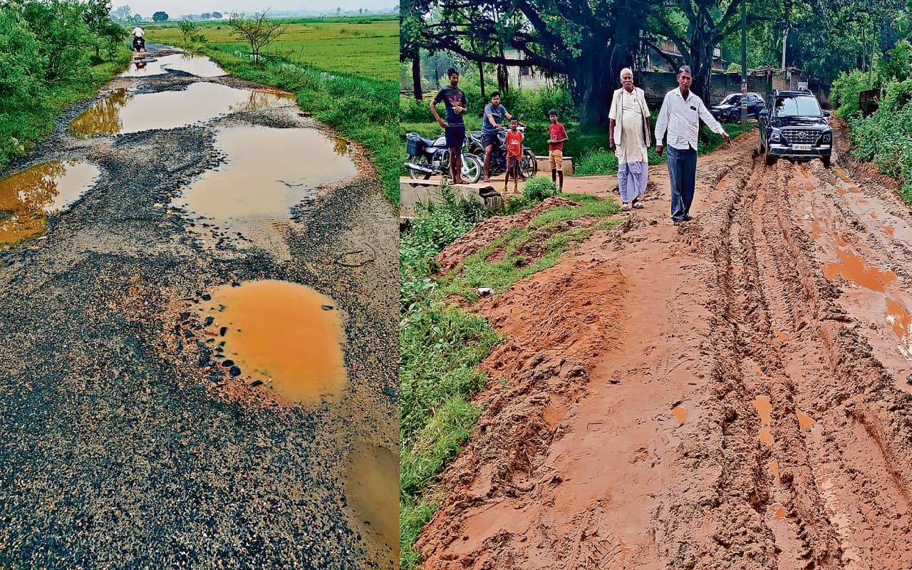 PHOTOS: गिरिडीह में बारिश से सड़कों का हाल-बेहाल, हर तरफ कीचड़ और जलजमाव
