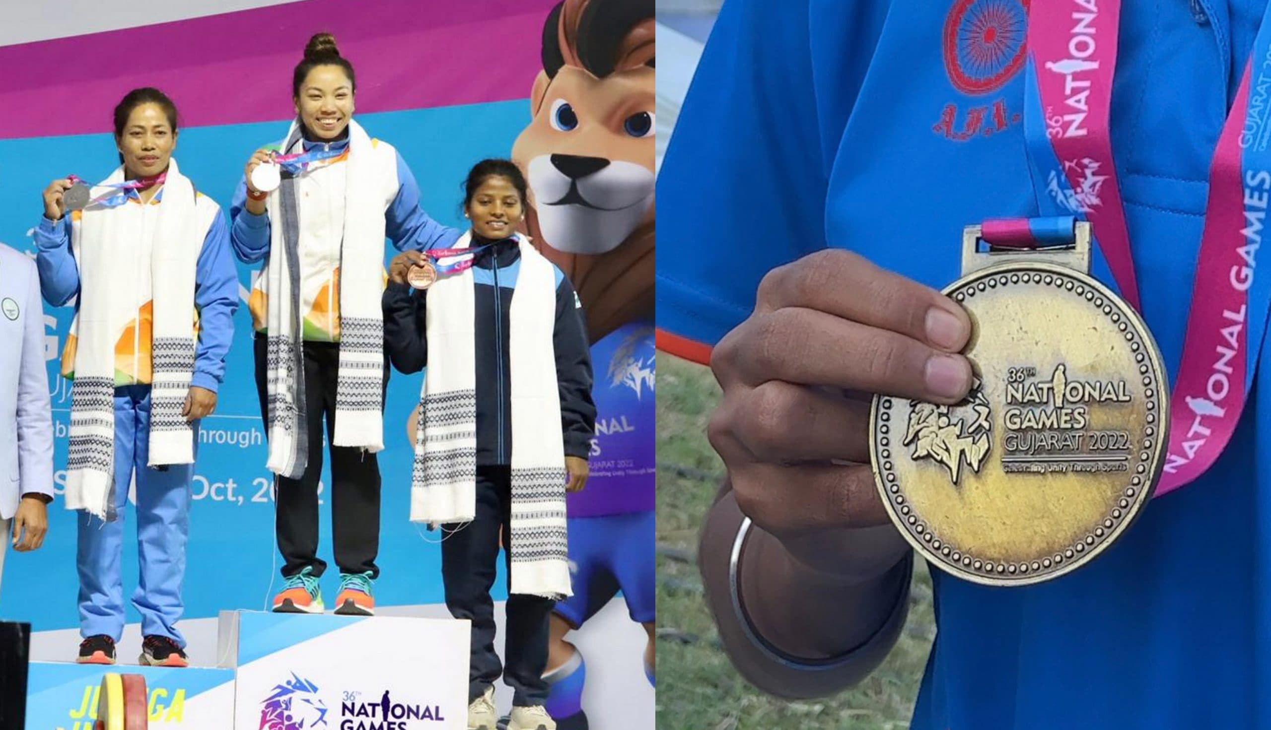 National Games 2022: मिराबाई, भवानी, इलावेनिल ने जीता गोल्ड, एथलेटिक्स में टूटे 9 रिकॉर्ड, देखें तस्वीरें