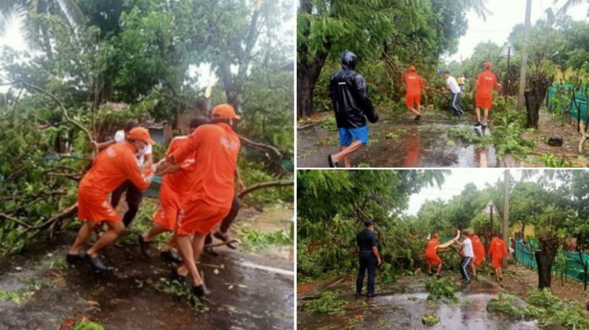 Cyclone Nisarga Live Updates, Video, Photos : चक्रवाती तूफान 'निसर्ग' से महाराष्‍ट्र में एक की मौत, तसवीरों और वीडियो में देखें तबाही का मंजर