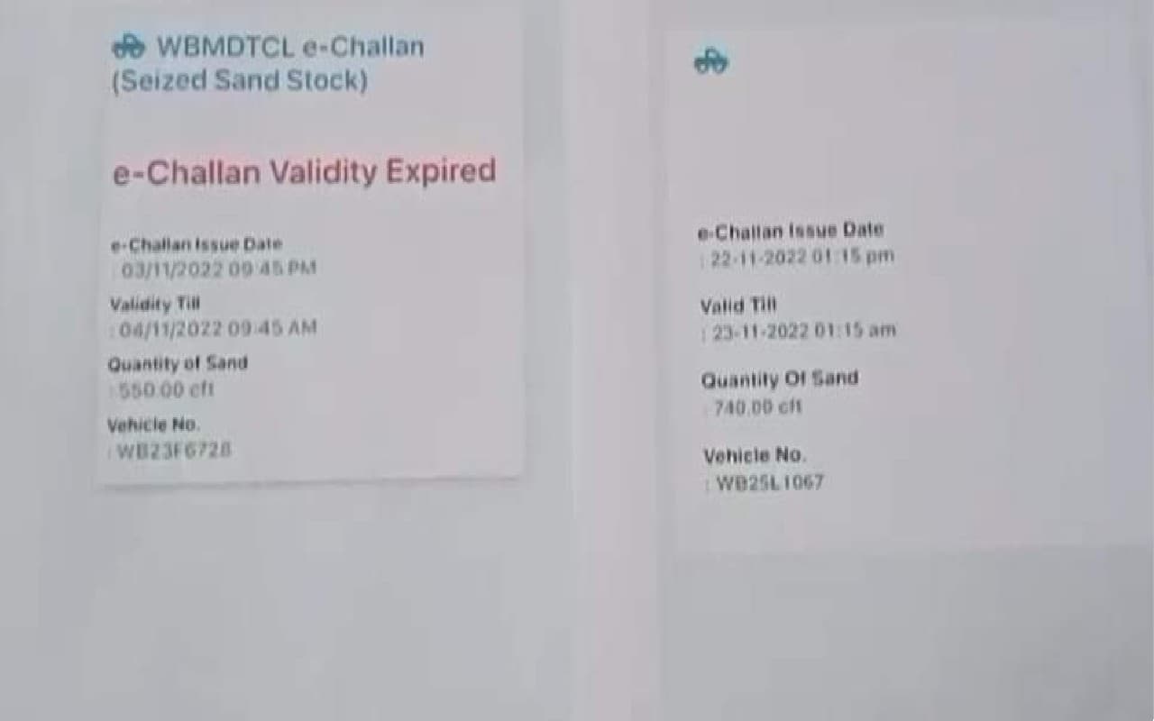 बंगाल : नकली बालू चालान के मार्फत राज्य सरकार को सौ करोड़ रुपए से ज्यादा का लगाया गया है चुना