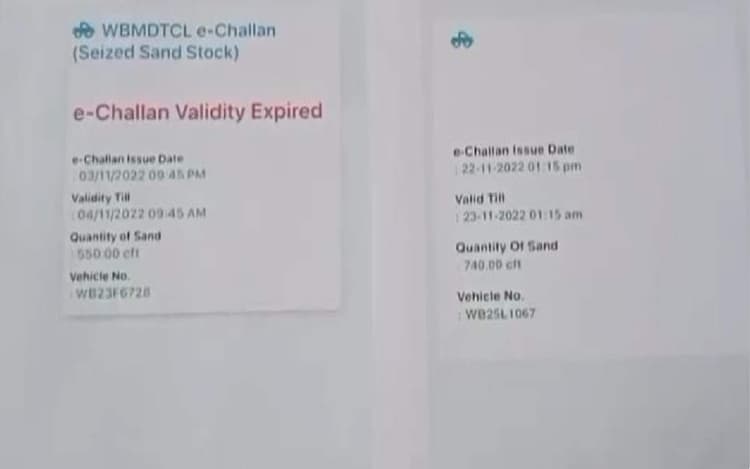 बंगाल : नकली बालू चालान के मार्फत राज्य सरकार को सौ करोड़ रुपए से ज्यादा का लगाया गया है चुना