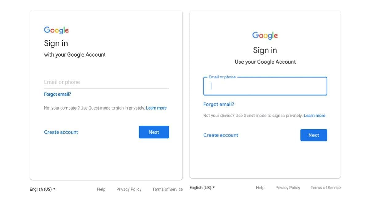 Google अकाउंट में लॉग-इन करने के तरीके में हुआ बड़ा बदलाव Google अकाउंट में लॉग-इन करने के तरीके में हुआ बड़ा बदलाव