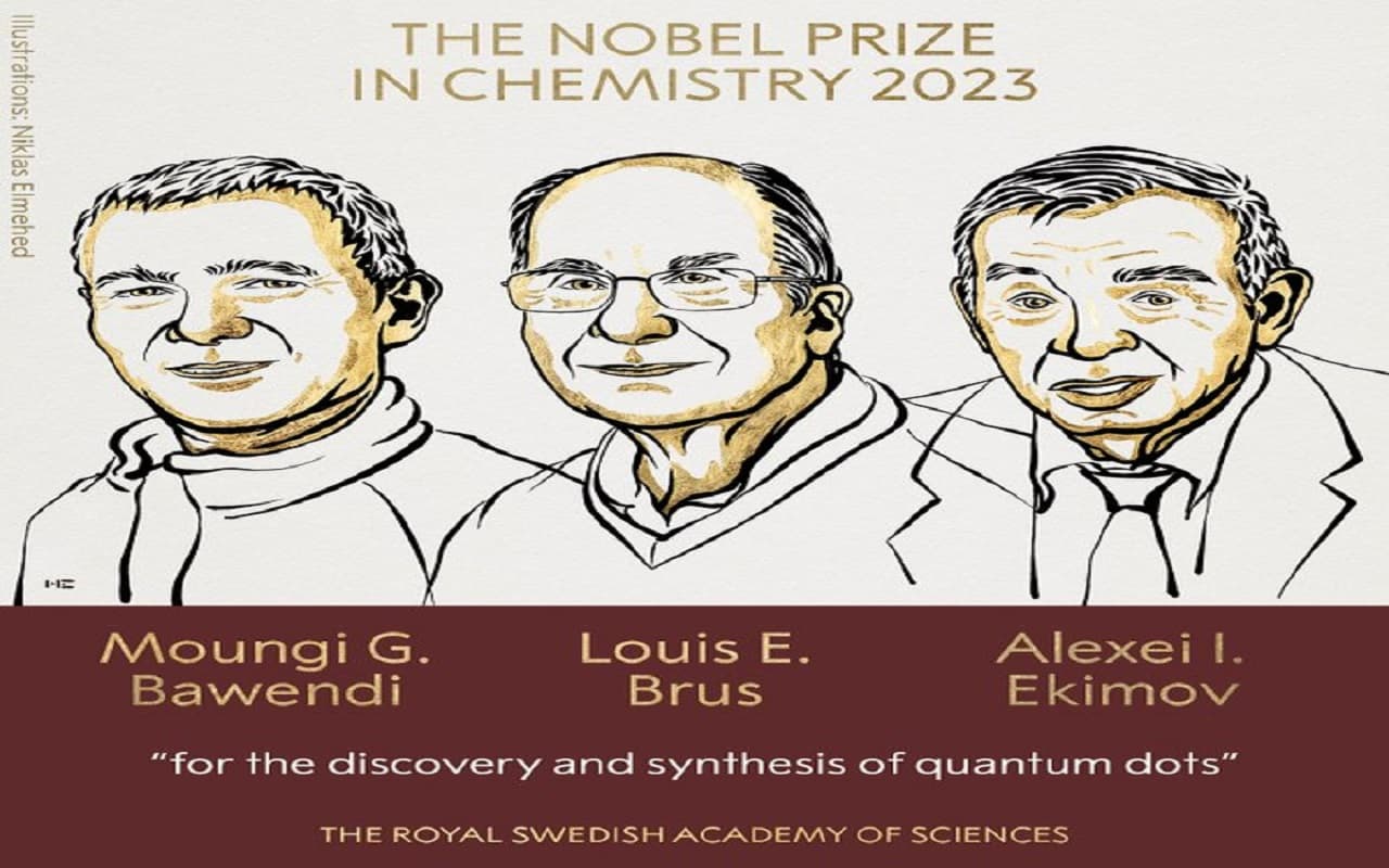 Nobel Prize 2023 : मौंगी बावेंडी, लुईस ब्रूस और एलेक्सी एकिमोव को रसायन विज्ञान का नोबेल पुरस्कार