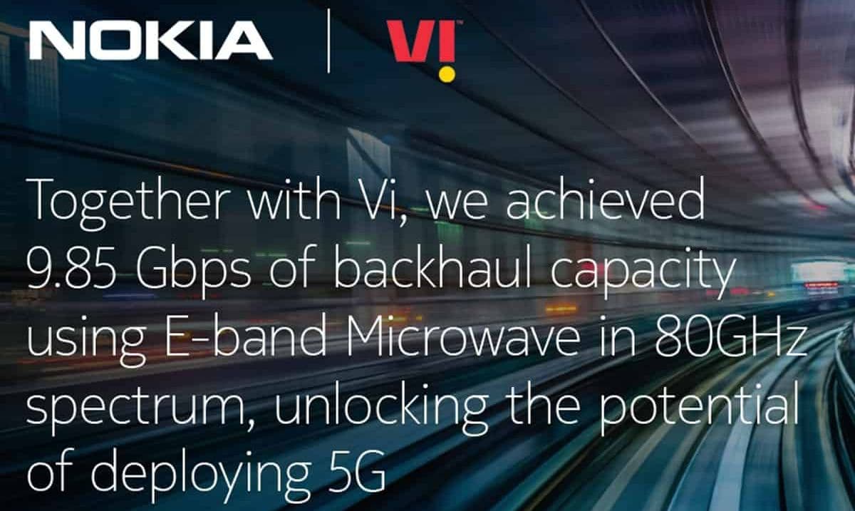 Nokia ने Vi के नेटवर्क पर हासिल की 9.85Gbps की 5G स्पीड