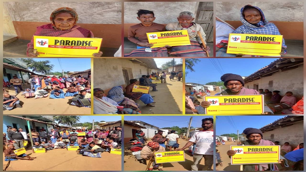 कड़ाके की ठंड में पैराडाइज ने निभाया मानव धर्म, झारखंड के ग्रामीण इलाकों में किया गर्म कपड़ों का वितरण