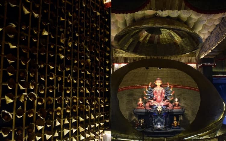 PHOTOS: कोलकाता के बेहला में बना ‘फुचका’ पंडाल, गोलगप्पे में विराजीं हैं मां दुर्गा