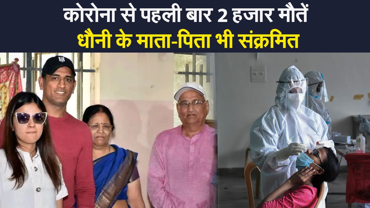 देश भर में पहली बार कोरोना से 2 हजार लोगों की गई जान, धौनी के माता पिता भी संक्रमित