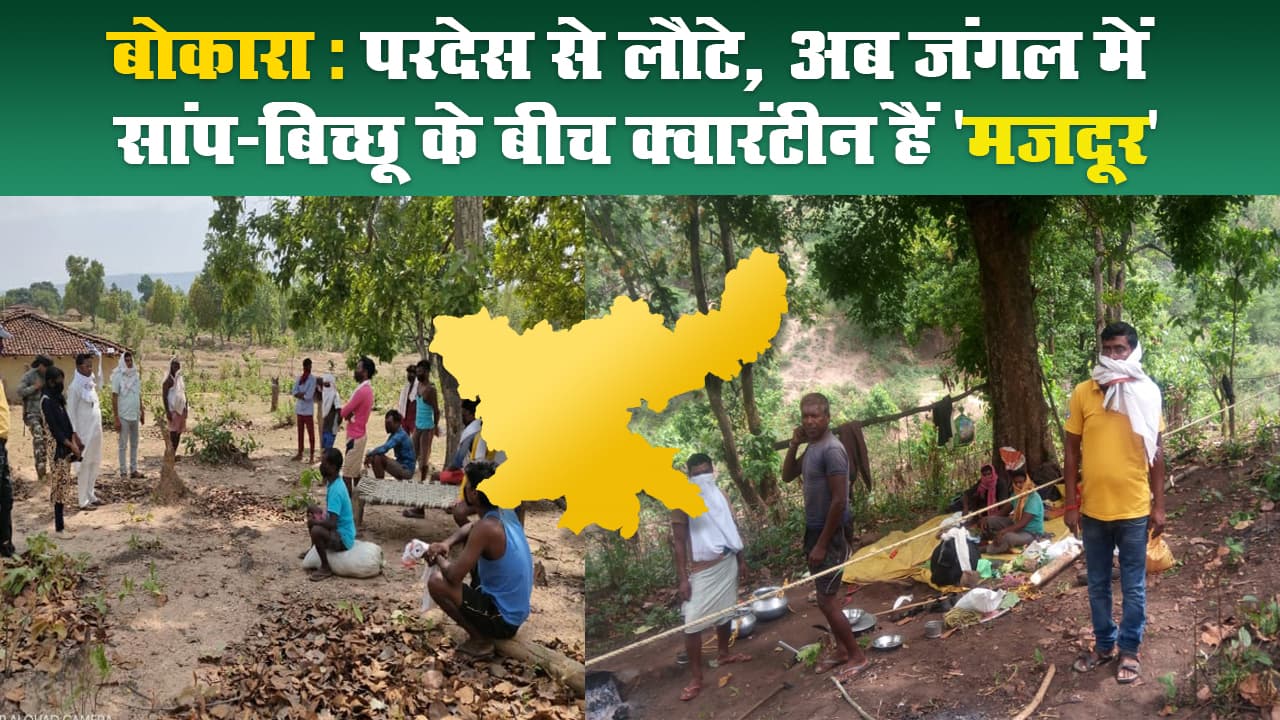 बोकारो: परदेस से लौटे, अब जंगल में सांप-बिच्छू के बीच क्वारंटीन हैं 'मजदूर'