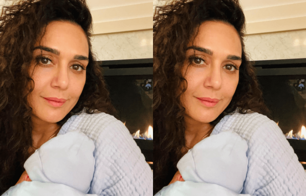 Preity Zinta ने फैंस के साथ शेयर की अपने बच्चे की पहली फोटो,अनुष्का शर्मा और प्रियंका चोपड़ा ने किया खास कमेंट