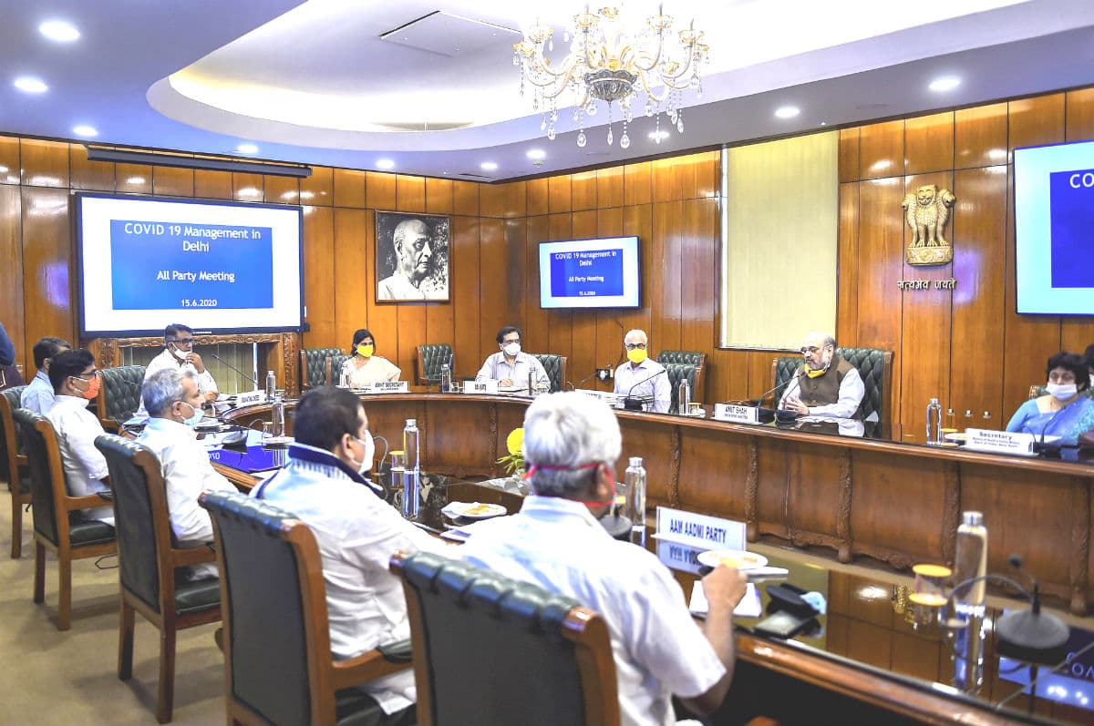 Covid-19: सभी दल मिलकर दिल्ली में कोरोना से लड़ेंगे, शाह ने सर्वदलीय बैठक में कही यह बात
