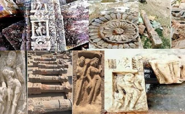 अयोध्या रामजन्मभूमि परिसर में समतलीकरण के दौरान मिली देवी-देवताओं की खंडित मूर्तियां
