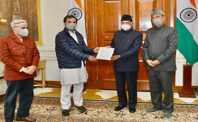 राष्ट्रपति से मिले राहुल गांधी, बोले- अगर PM मोदी ने Fram Bills वापस नहीं लिये, तो देश को होगा नुकसान