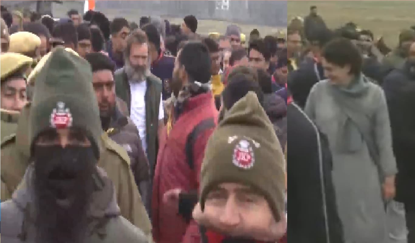 राहुल गांधी को लगी ठंड, हाफ जैकेट में आये नजर, पदयात्रा में शामिल हुईं प्रियंका, महबूबा ने भी दिया साथ