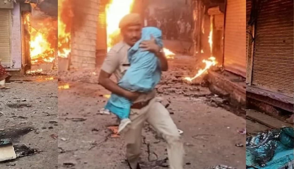 करौली हिंसा: आग में फंसे थे लोग, जान पर खेलकर कांस्टेबल ने बचाई मासूम समेत 3 की जान, हो रही वाहवाही