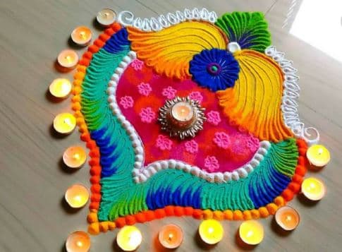 Diwali Rangoli Designs 2020 Images: लक्ष्मी-गणेश पूजा से पहले बनाएं सरल रंगोली डिजाइन, यहां से चुनें अपनी पसंद के कलरफुल रंगोली