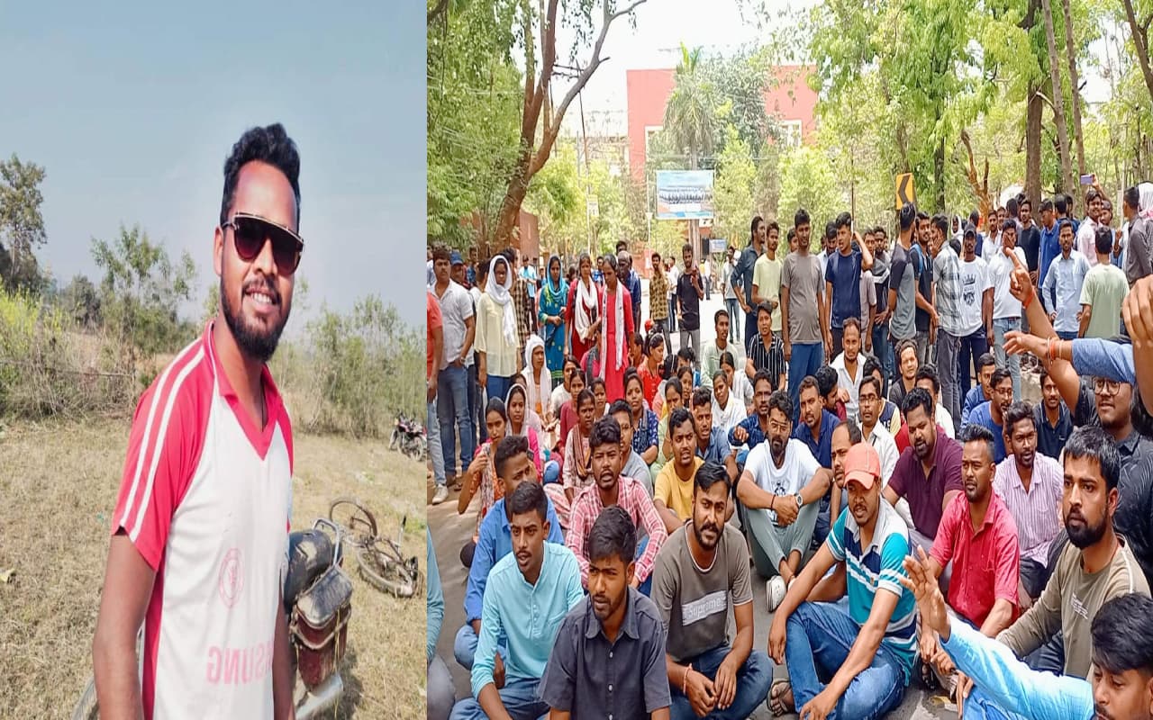 रांची विवि की सेंट्रल लाइब्रेरी का छज्जा गिरने से रामगढ़ के छात्र की मौत, विरोध में सड़क जाम