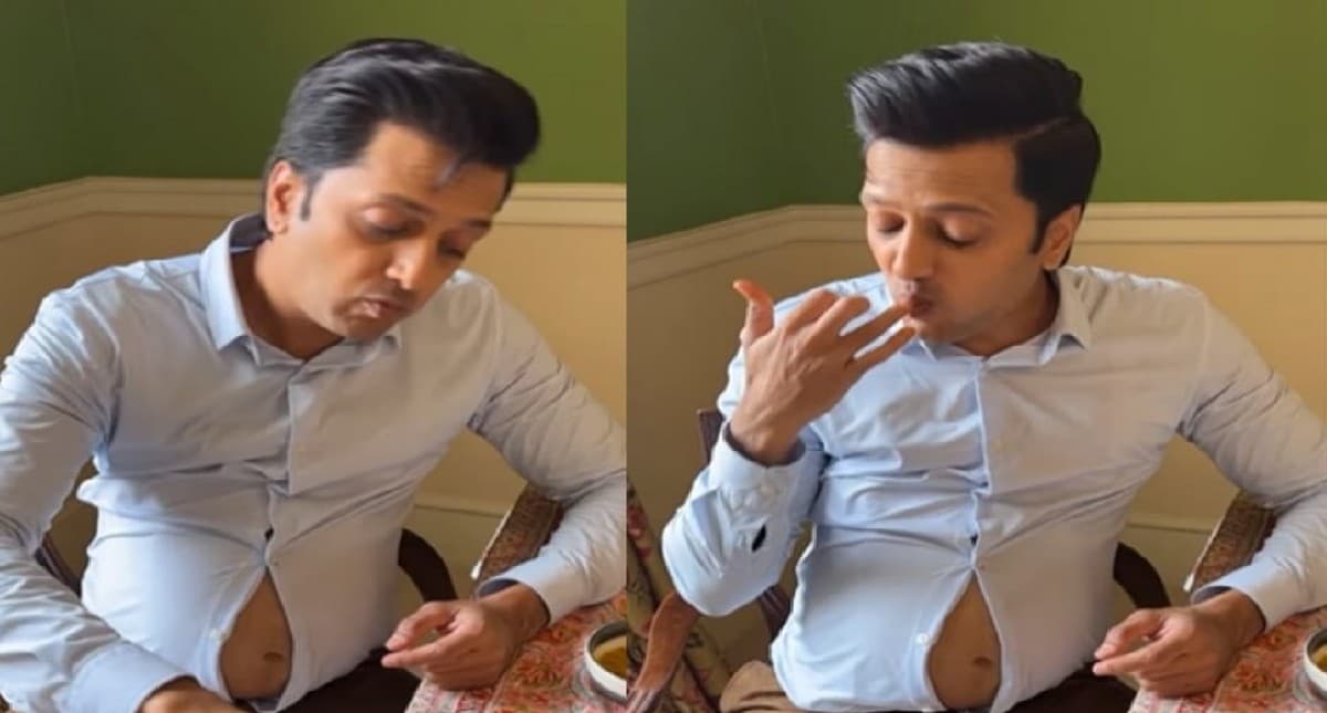 खाने के पीछे दीवाने हुए Ritiesh Deshmukh, बढ़ाया इतना वजन की शर्ट से बाहर निकला पेट, VIRAL VIDEO