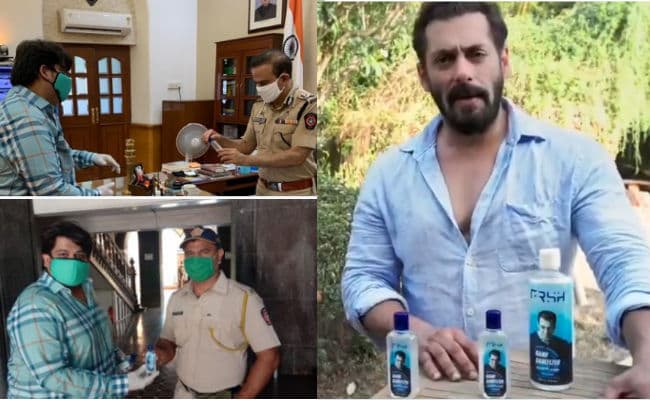 सलमान खान ने मुंबई पुलिस को दान किए 1 लाख सैनिटाइजर