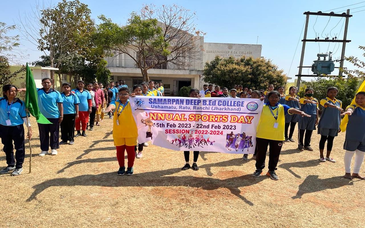 Samarpandeep B.ed College में वार्षिक खेलकूद का आयोजन