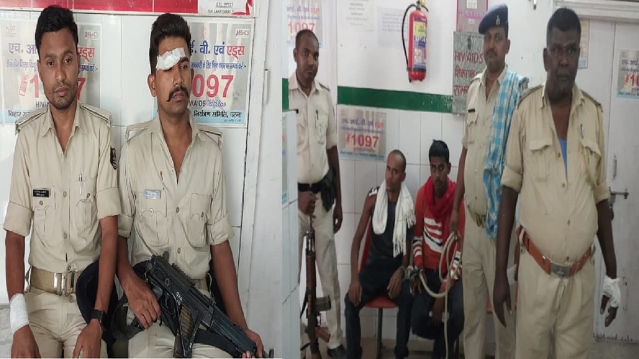 बिहार: लखीसराय में सारण पुलिस की गाड़ी को ट्रक ने मारी जोरदार टक्कर, दो कैदी व 5 पुलिसकर्मी जख्मी