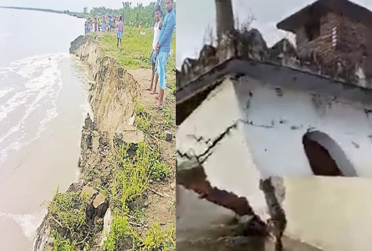 VIDEO: देखते ही देखते गंगा में विलीन हो गयी कटिहार की मस्जिद, वीडियो में देखें बिहार में बाढ़ का विकराल रूप
