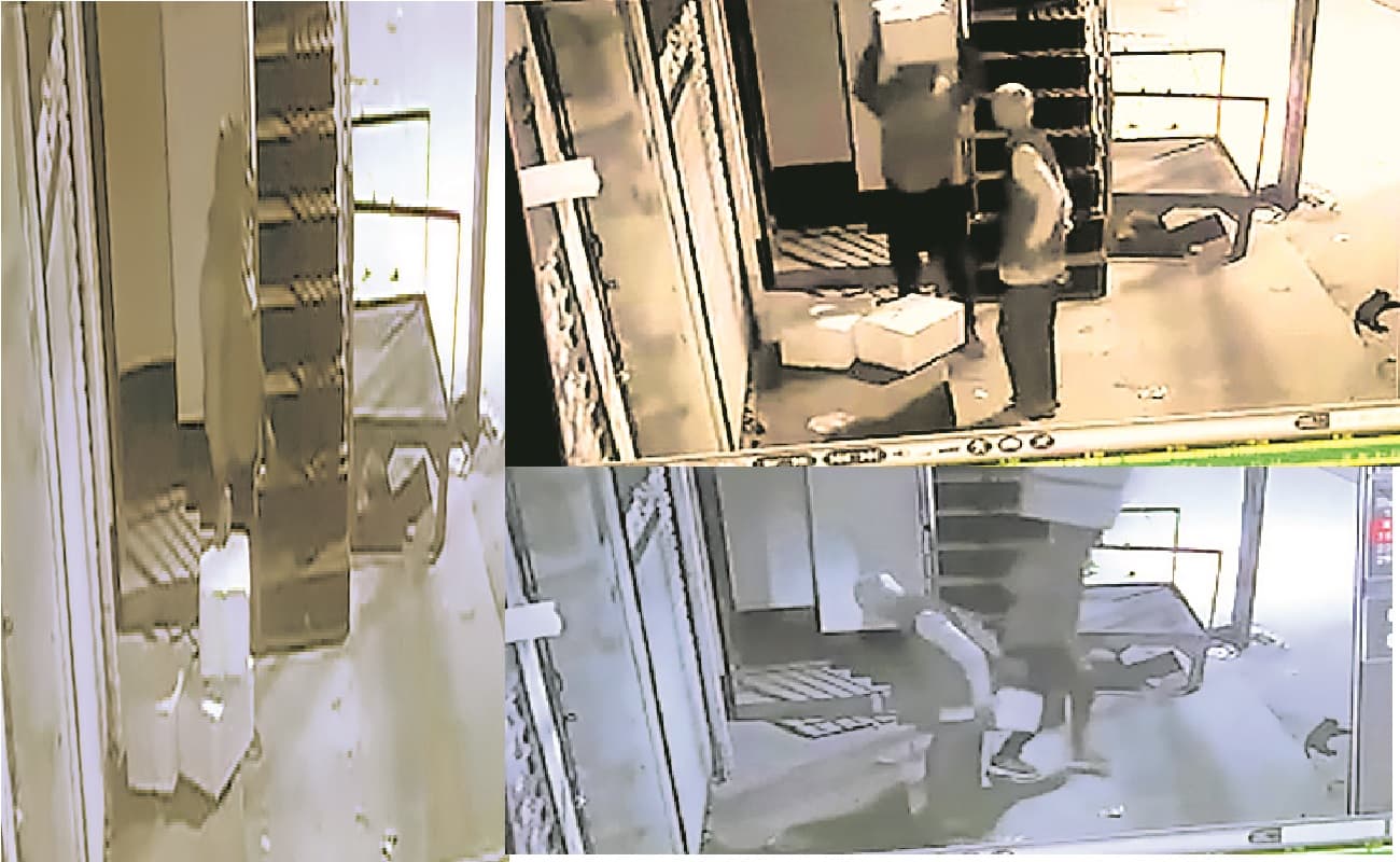 पटना में कुरियर कार्यालय से 41 किलो चांदी सिर पर उठा कर ले गये चोर, सीसीटीवी कैमरे में कैद हुई चोरी