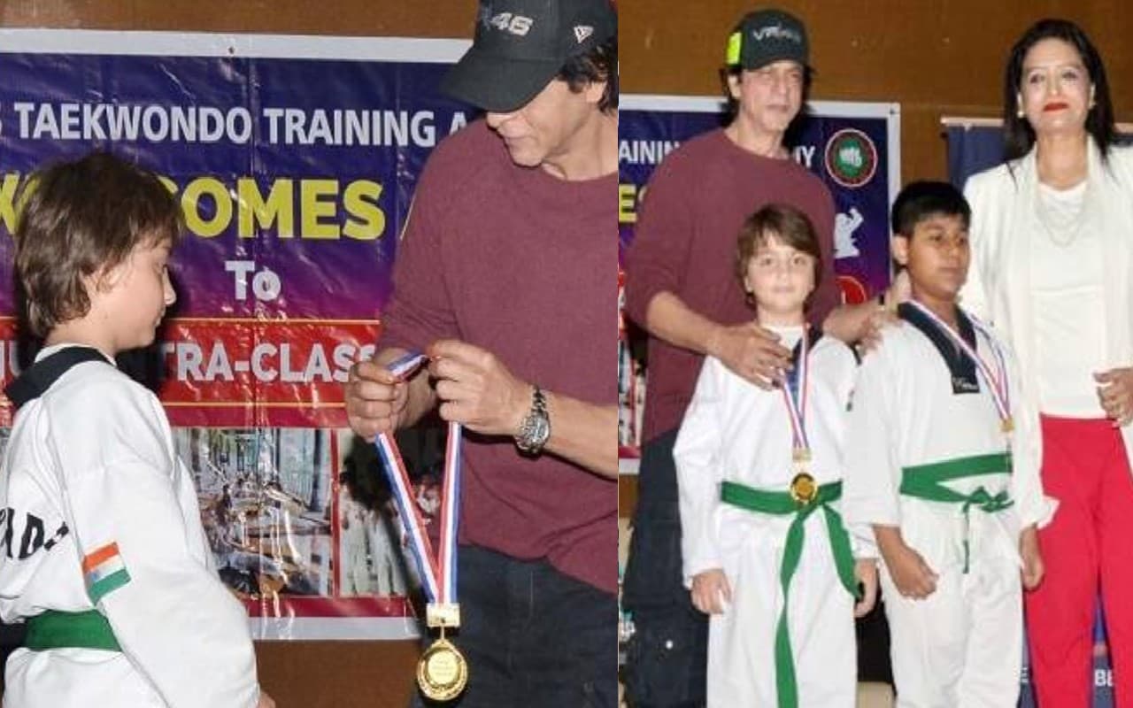 शाहरुख खान के लाडले अबराम हैं बहुत टैलेंटेड, ताइक्वांडो में बने चैंपियन,एक्टर ने बेटे पर यूं लुटाया प्यार